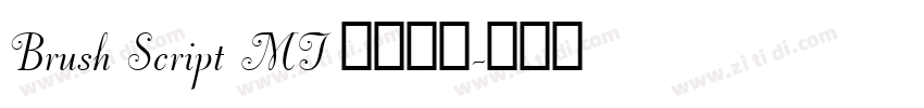 Brush Script MT 常规斜体字体转换